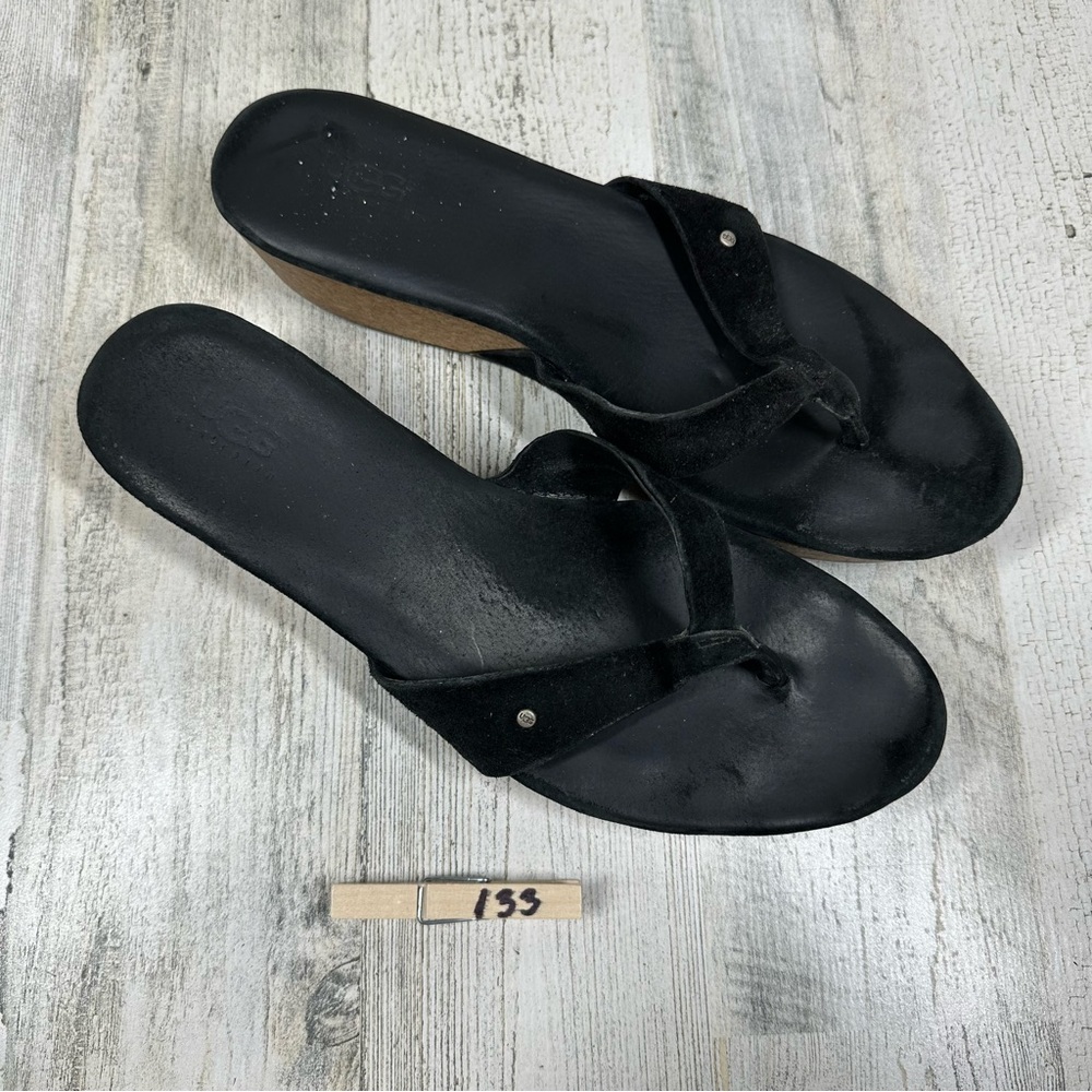 UGG Women's Azure Wedge Platform Thong Slide Sandals #133 - Picture 10 of 12